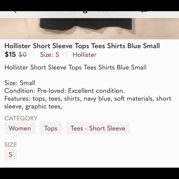 Hollister Short Sleeve Tops Blue and Gray Bundle - Picture 4 of 7
